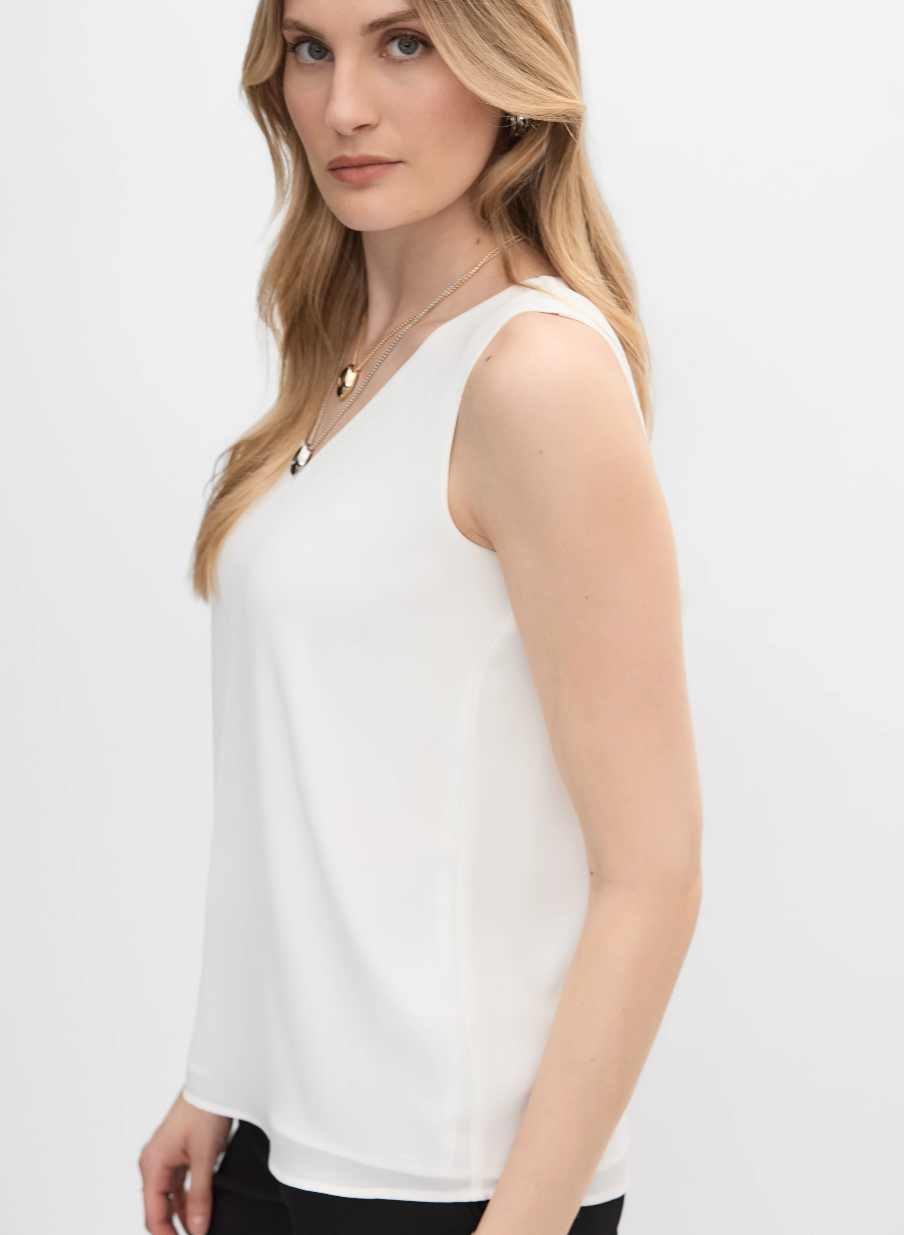 V-Neck Crepe Blouse - Image 8