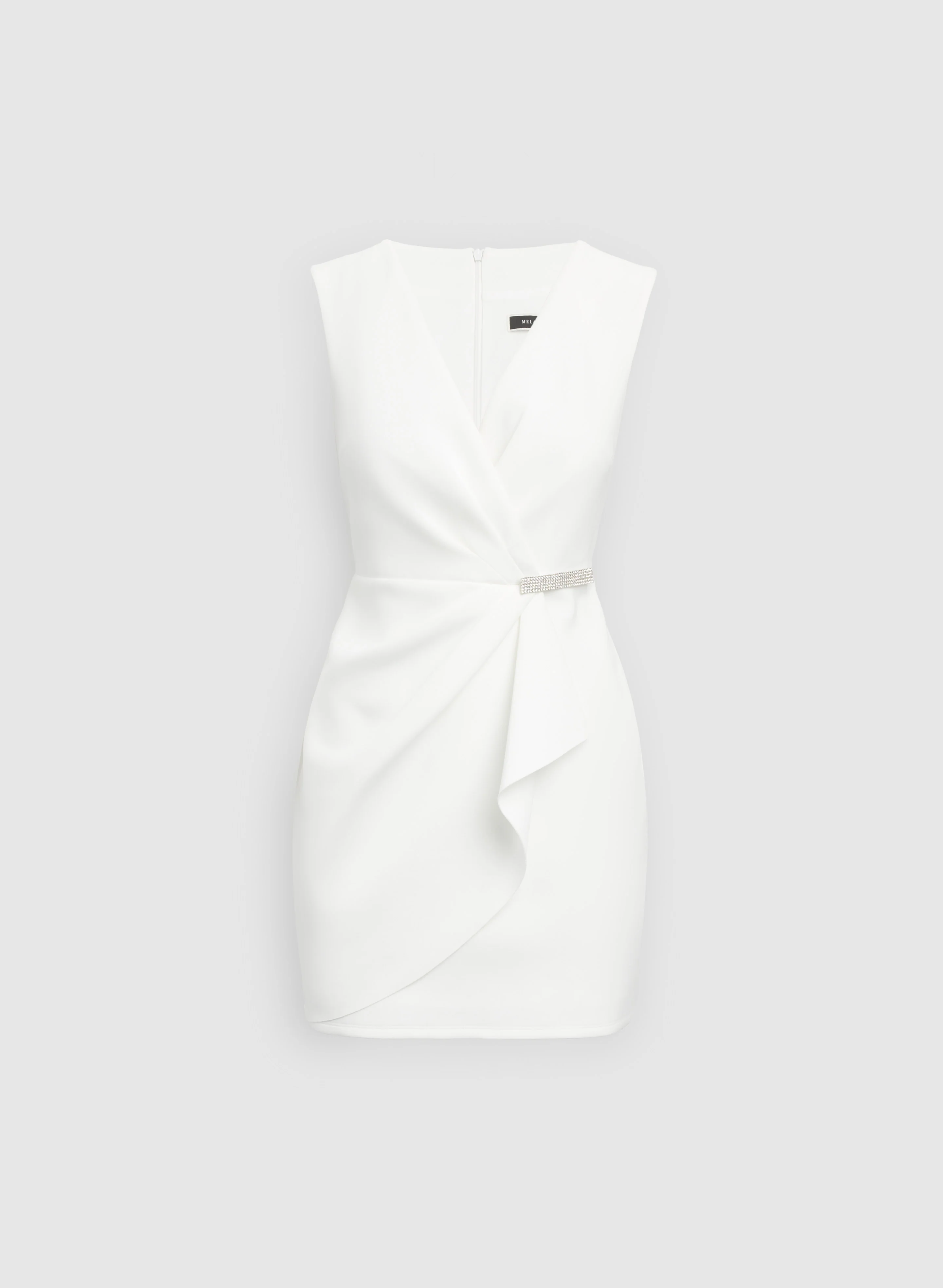 V-Neck Crystal Detail Dress - Image 6