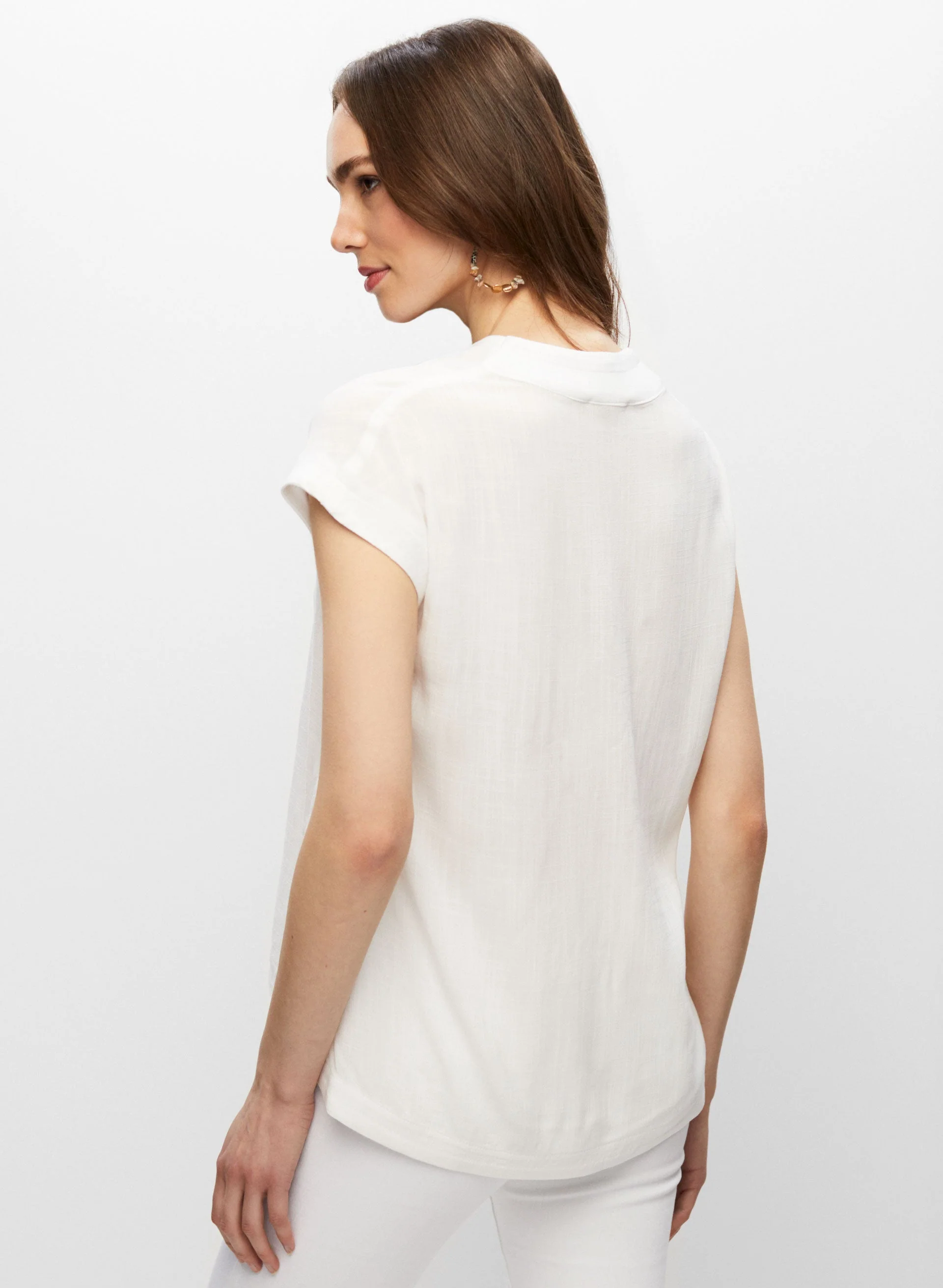 V-neck Short Sleeve Top - Image 2