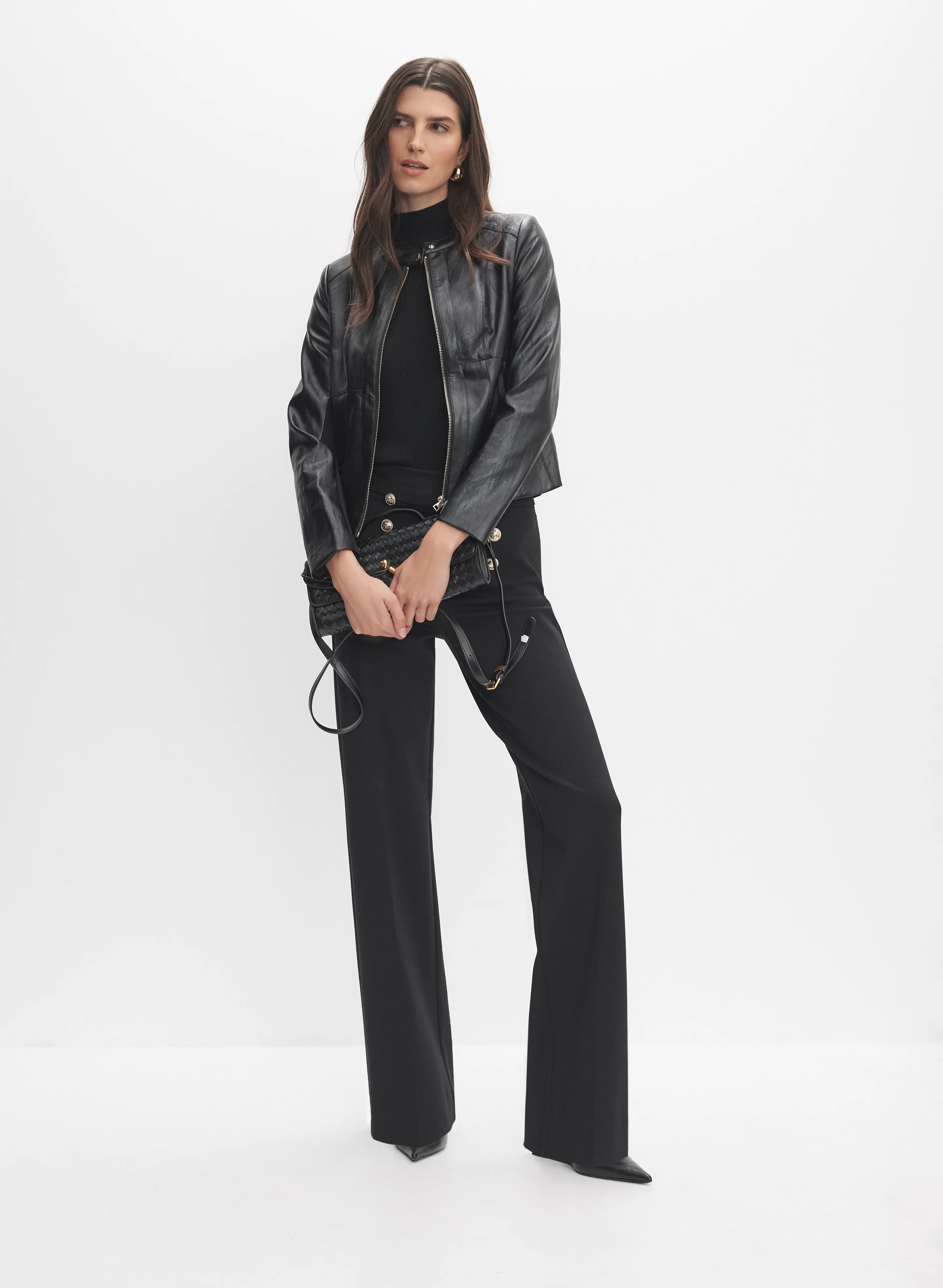Vegan Leather Racer Jacket - Image 3