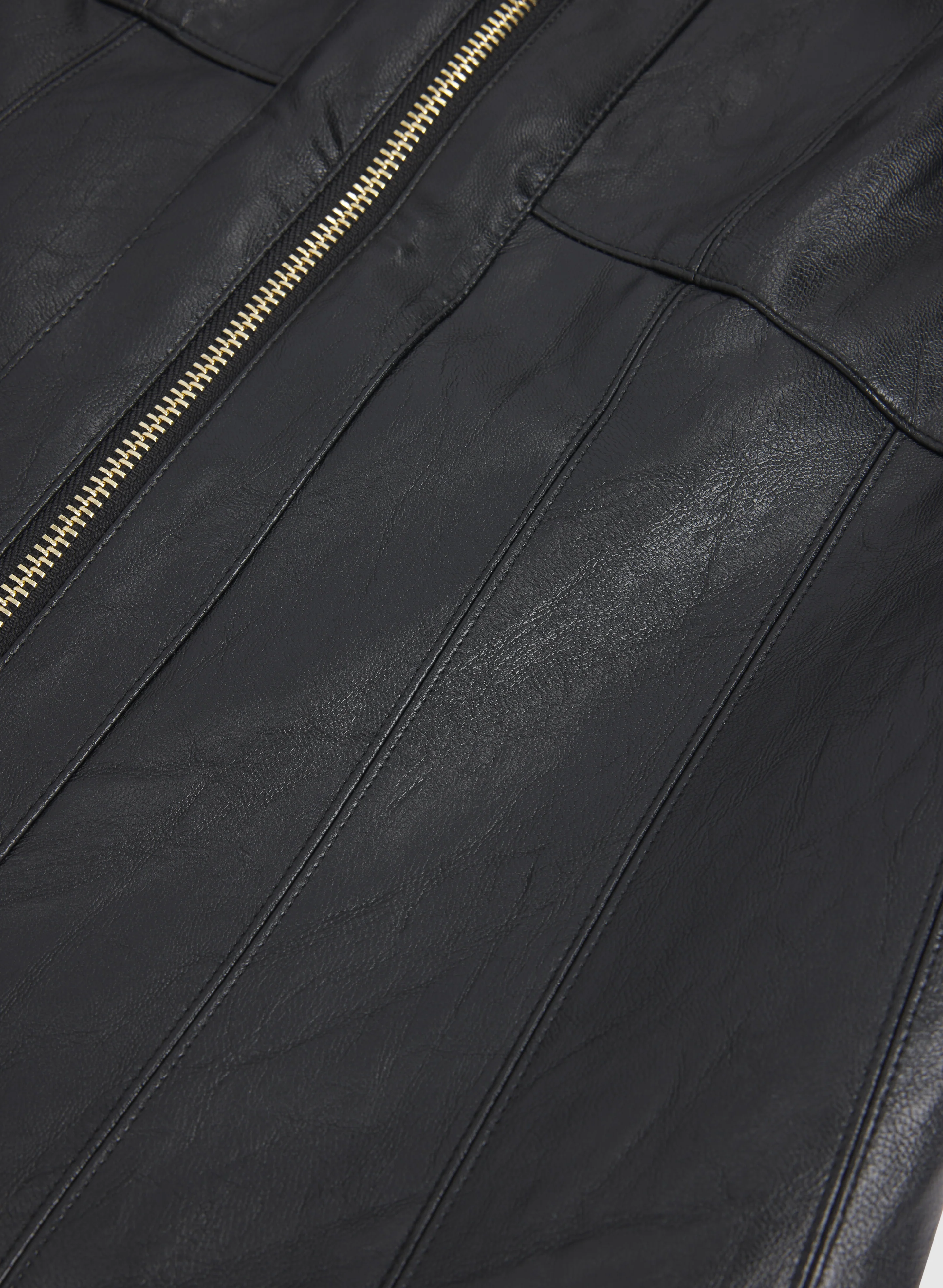 Vegan Leather Racer Jacket - Image 7