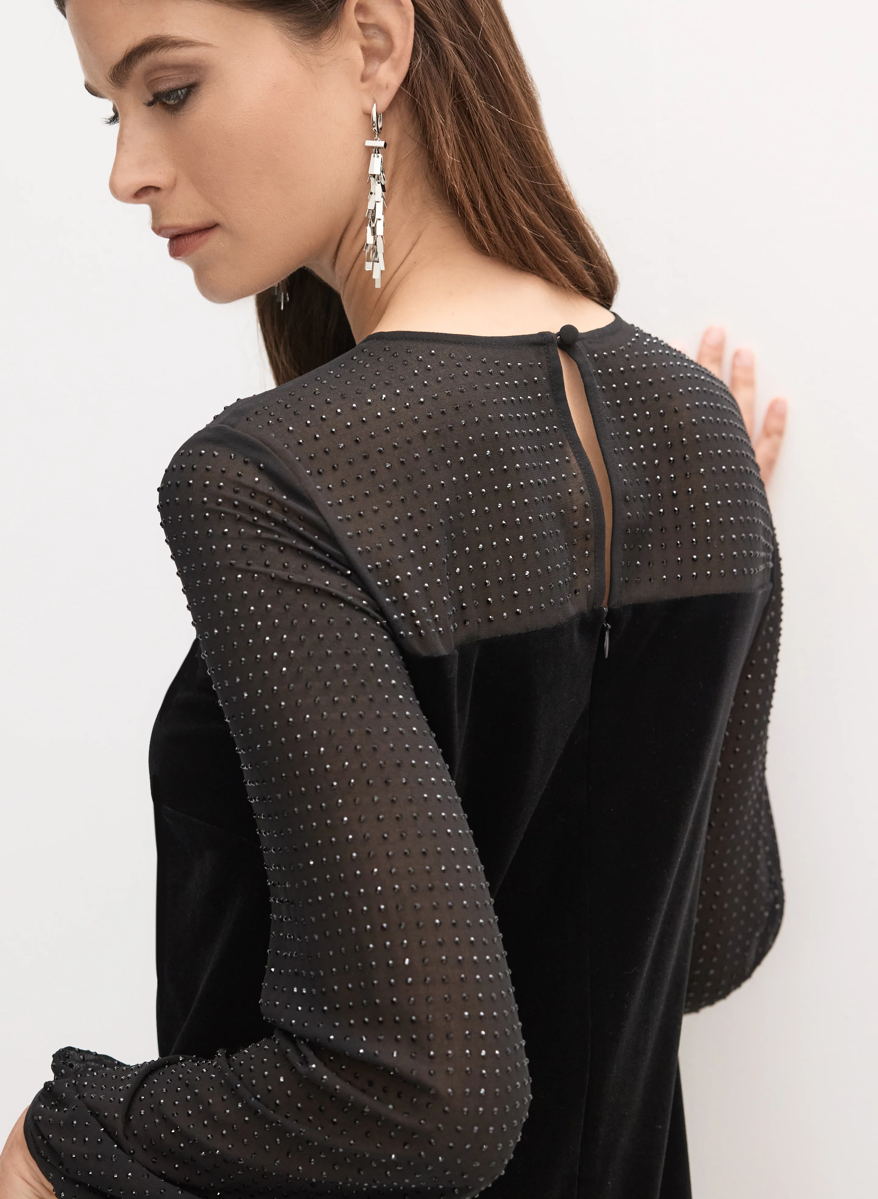 Velvet A-Line Dress - Image 3