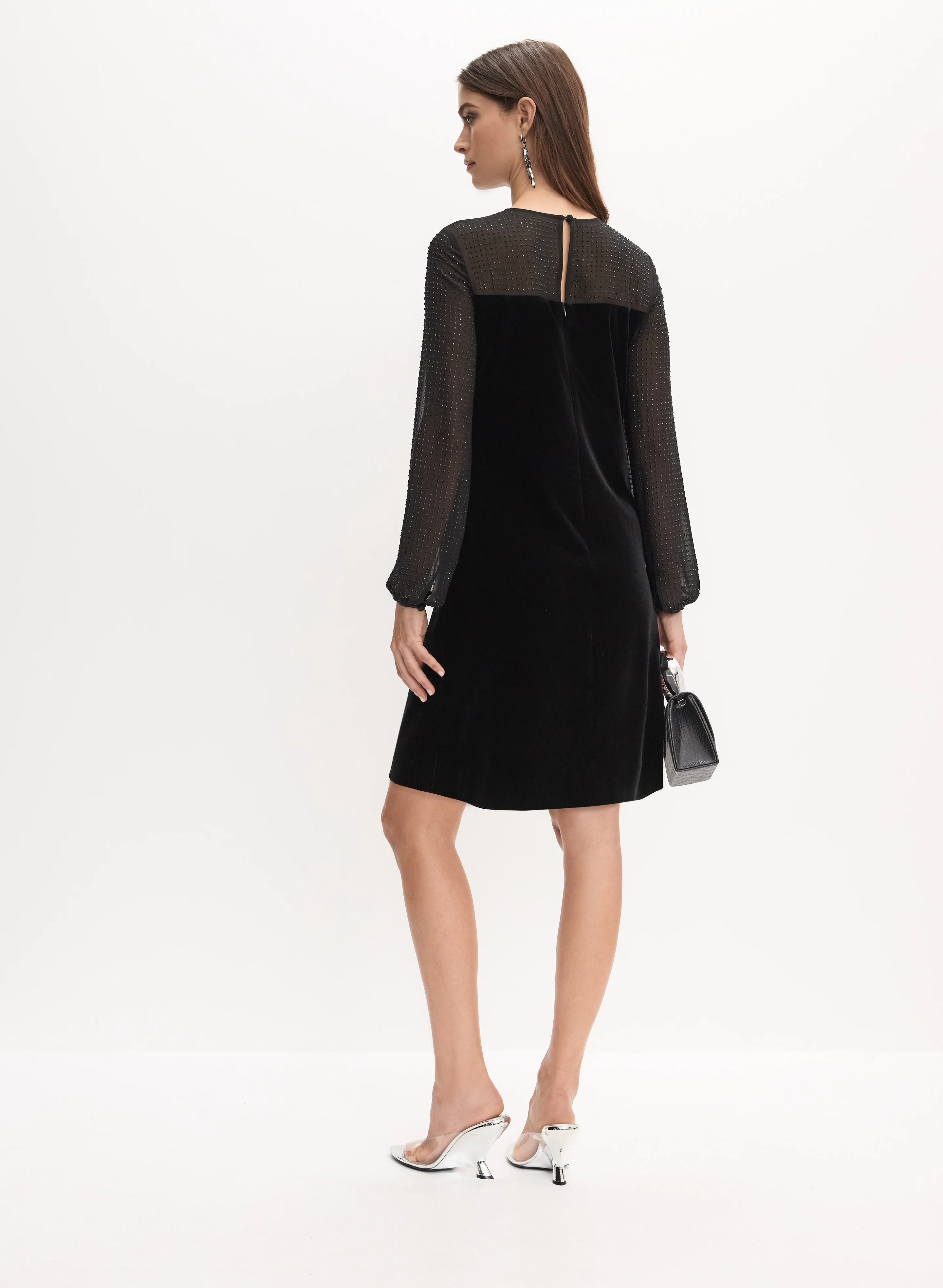 Velvet A-Line Dress - Image 4