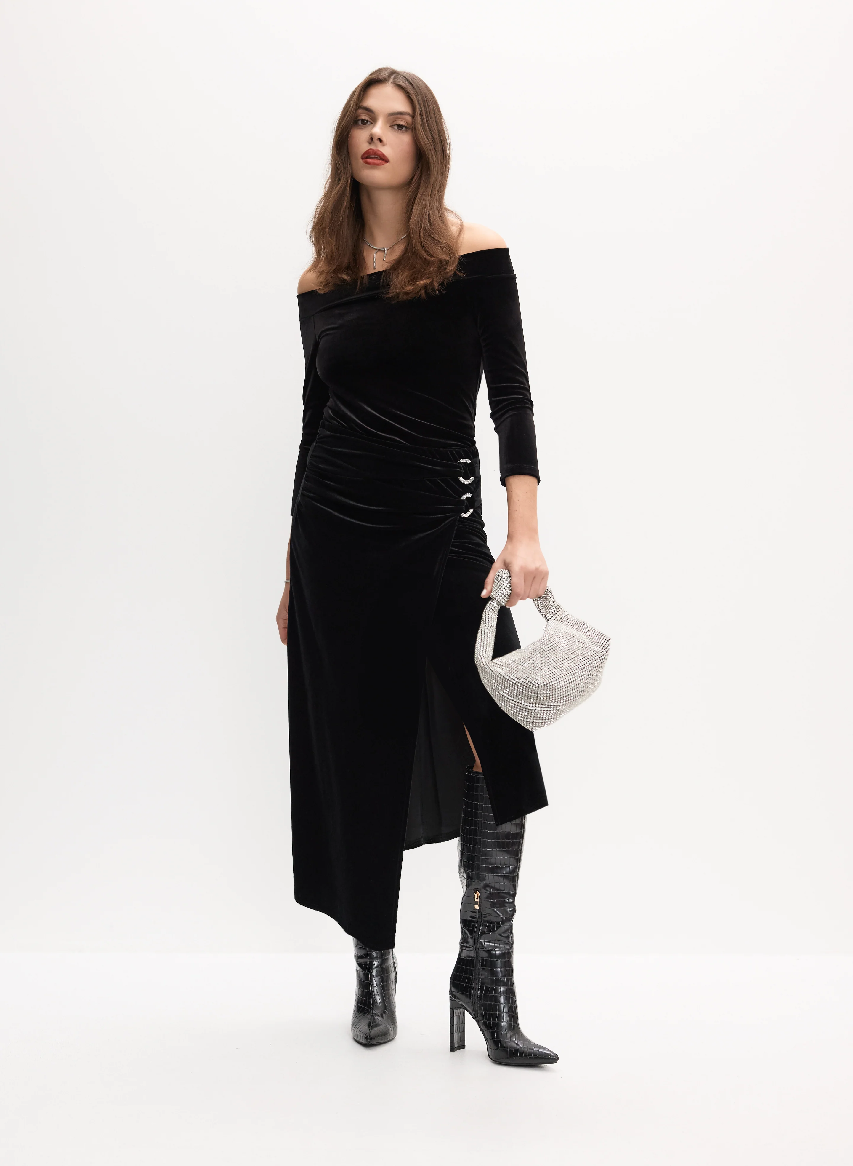 Velvet Off-Shoulder Top - Image 3