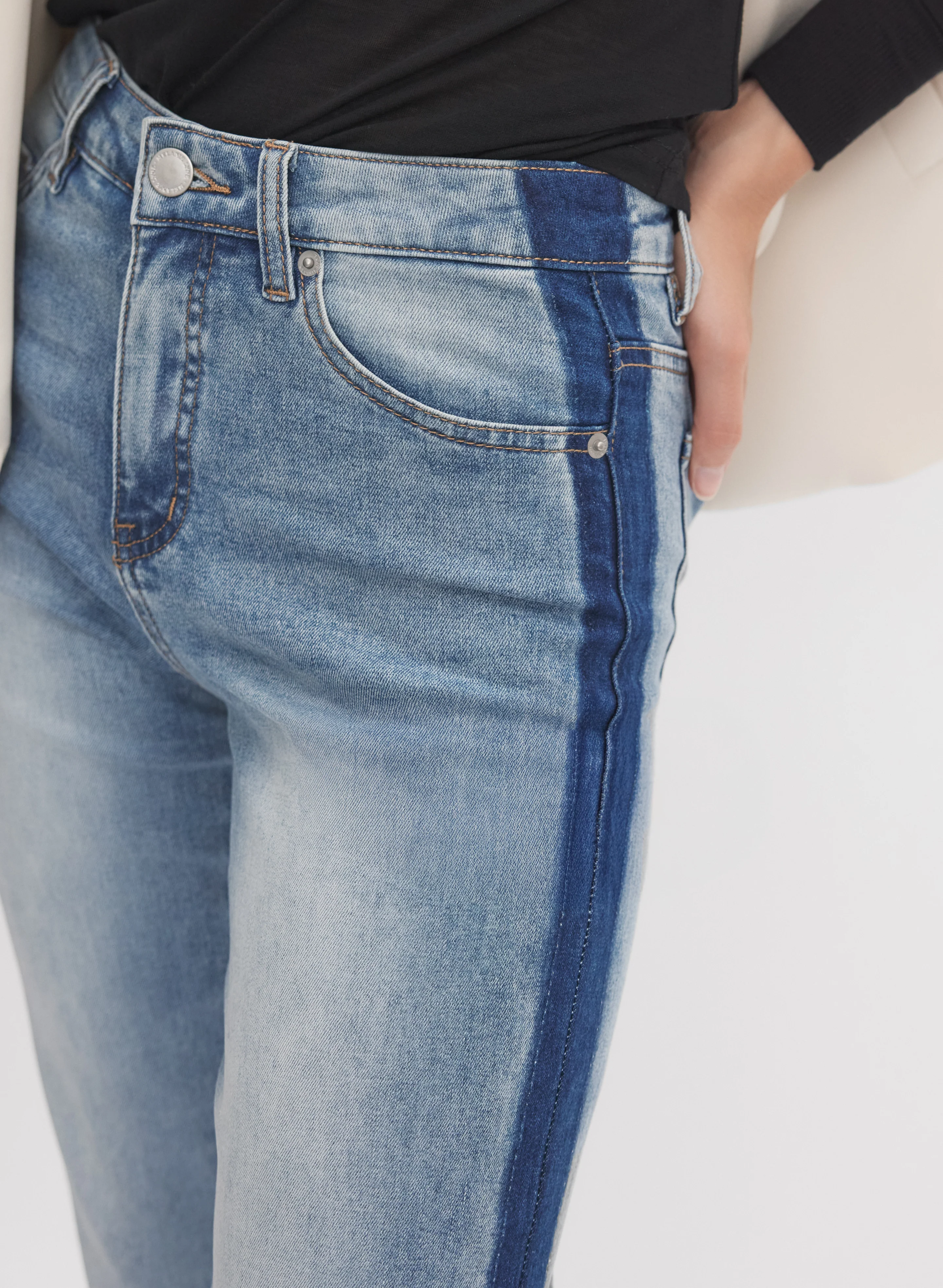 Washed Seam Straight Leg Jeans - Image 2