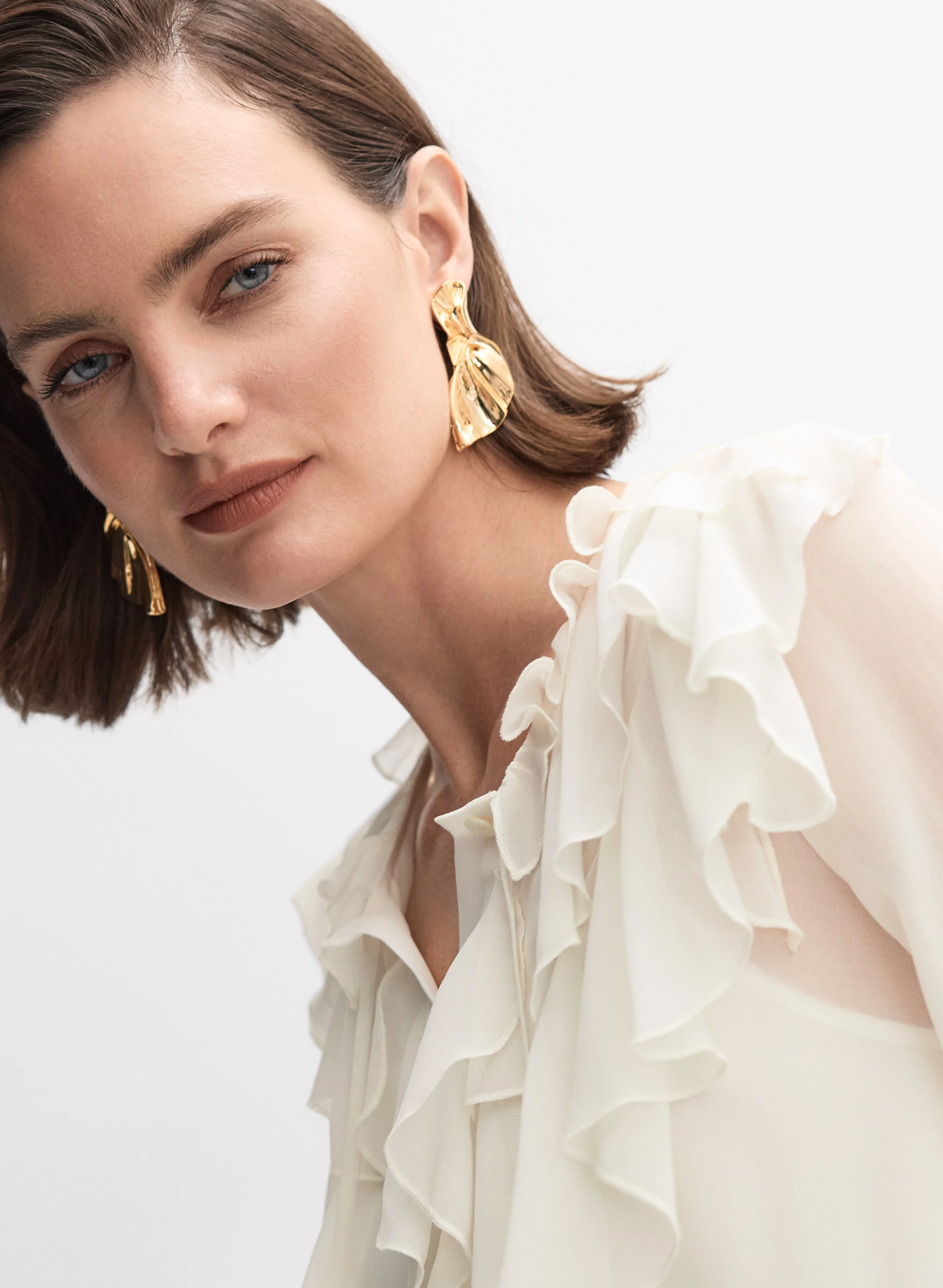 Waterfall Ruffle Front Blouse - Image 3