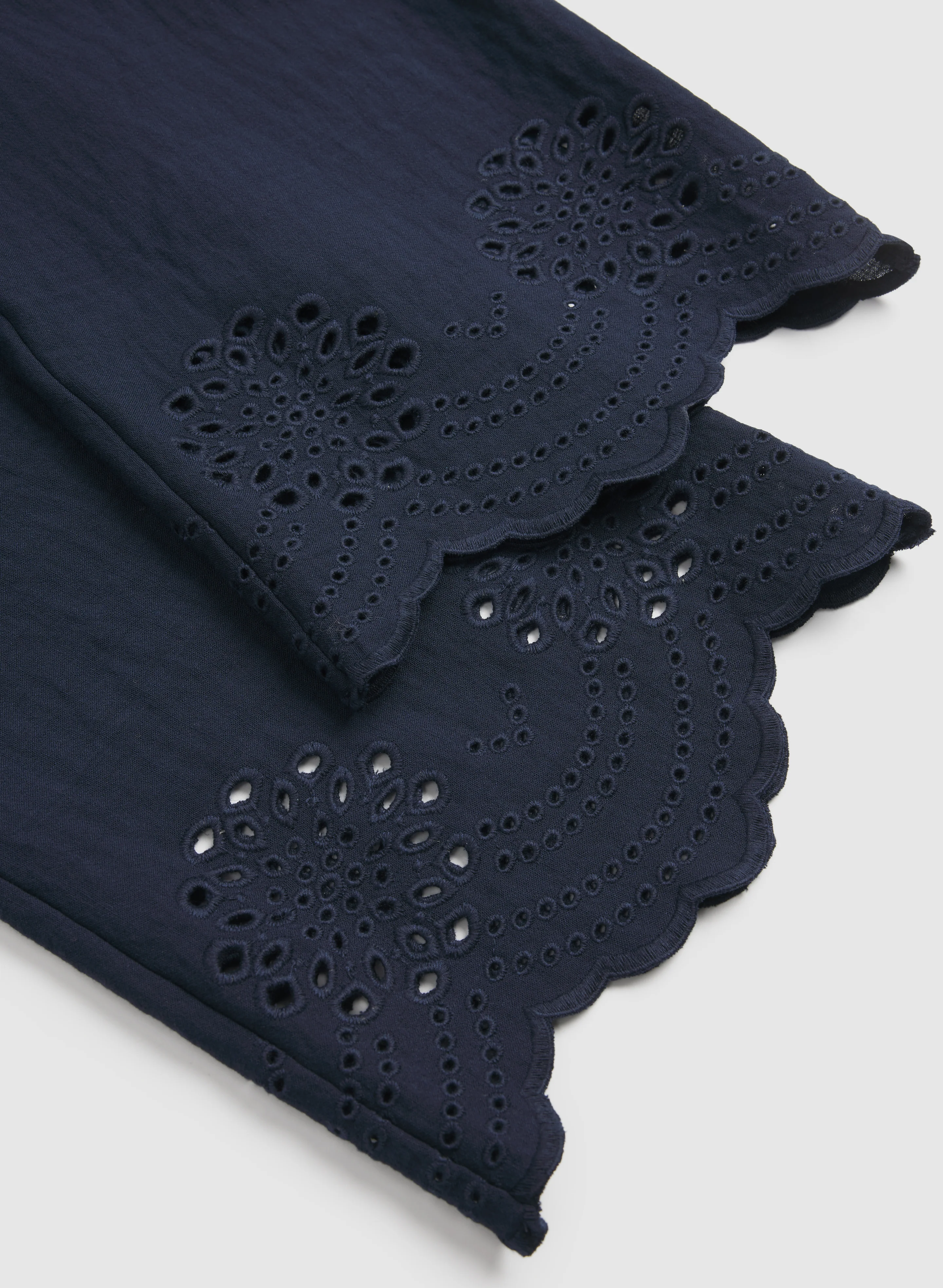 Wide-Leg Embroidered Capris - Image 7