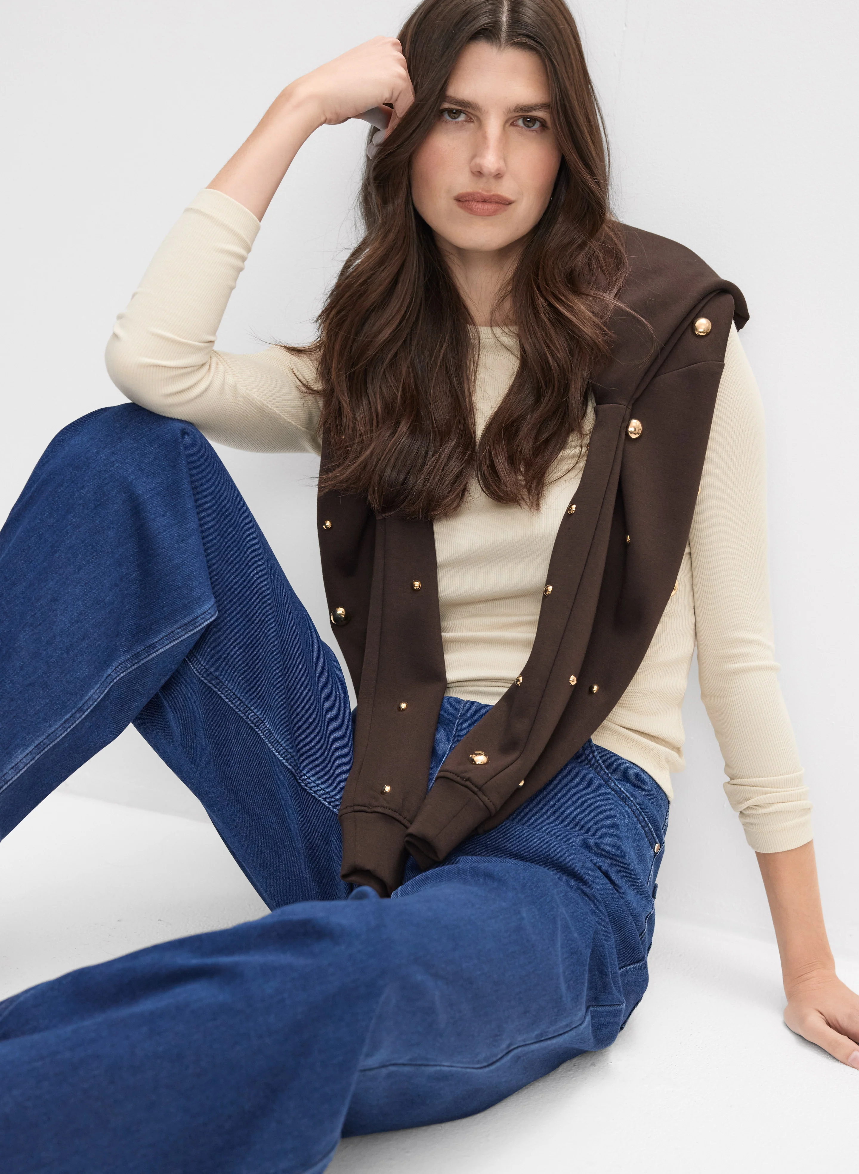 Wide-Leg Knit Jeans - Image 8