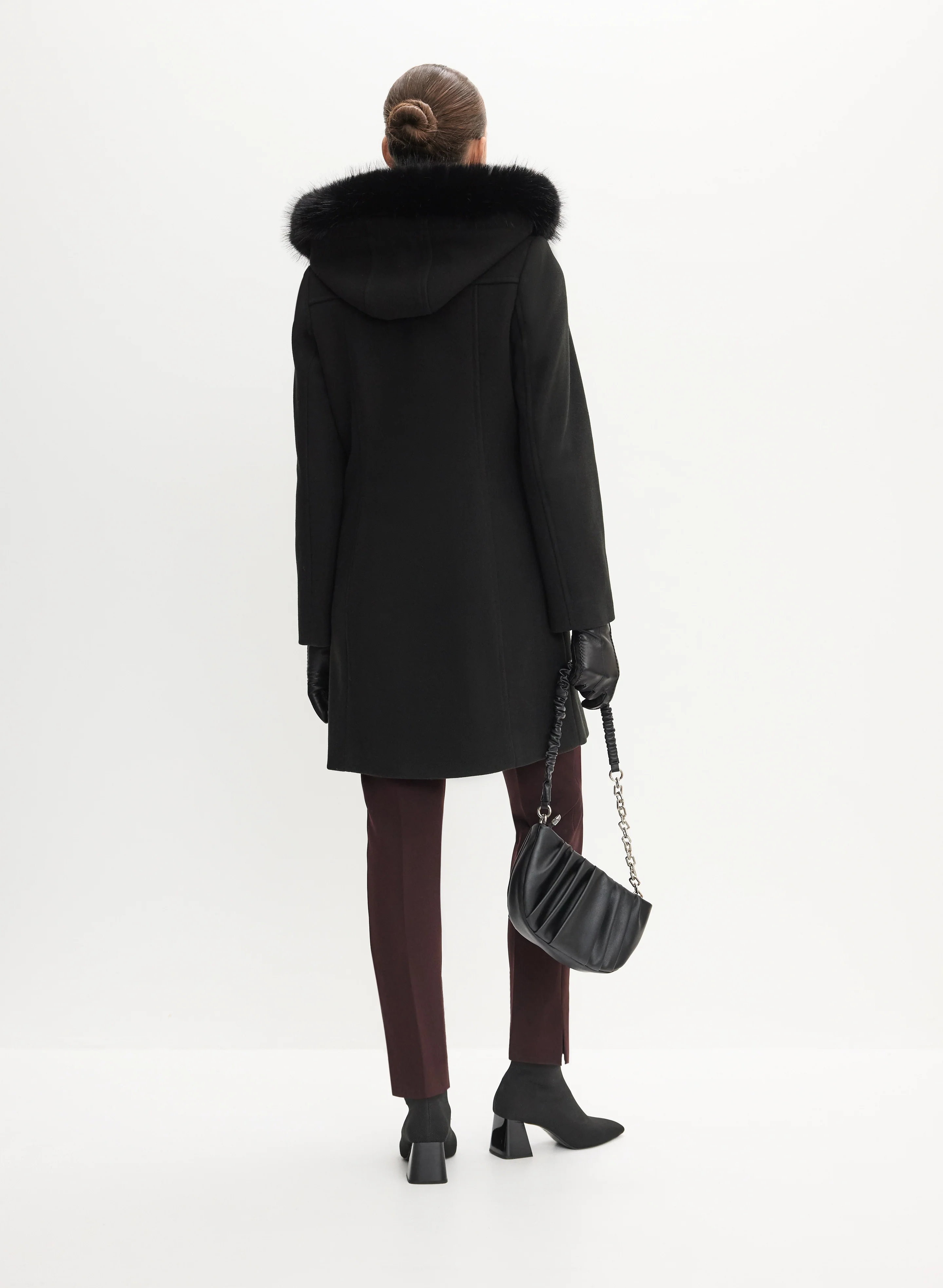 Wool-Blend A-Line Coat - Image 4