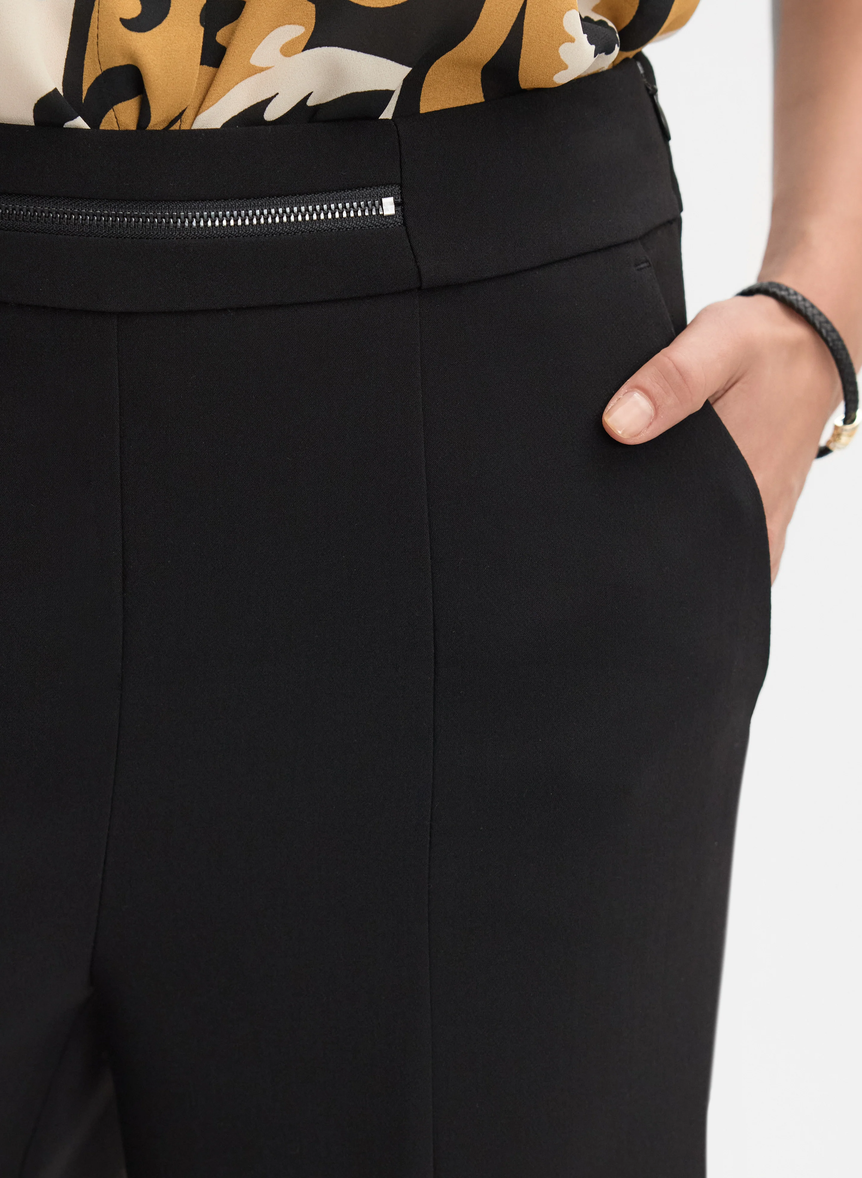 Zip Detail Culotte Pants - Image 4