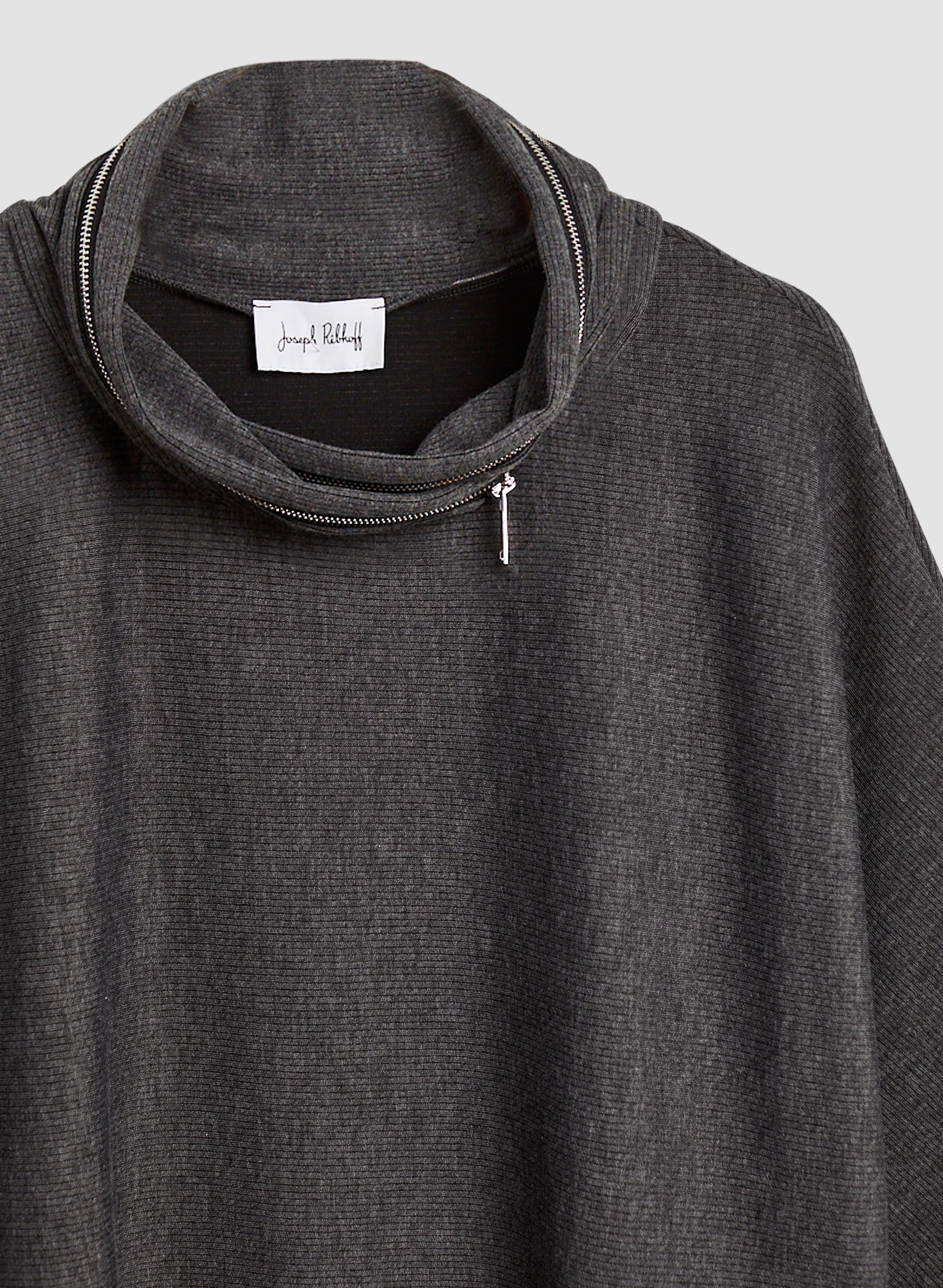Zip Detail Funnel Neck Top - Image 5
