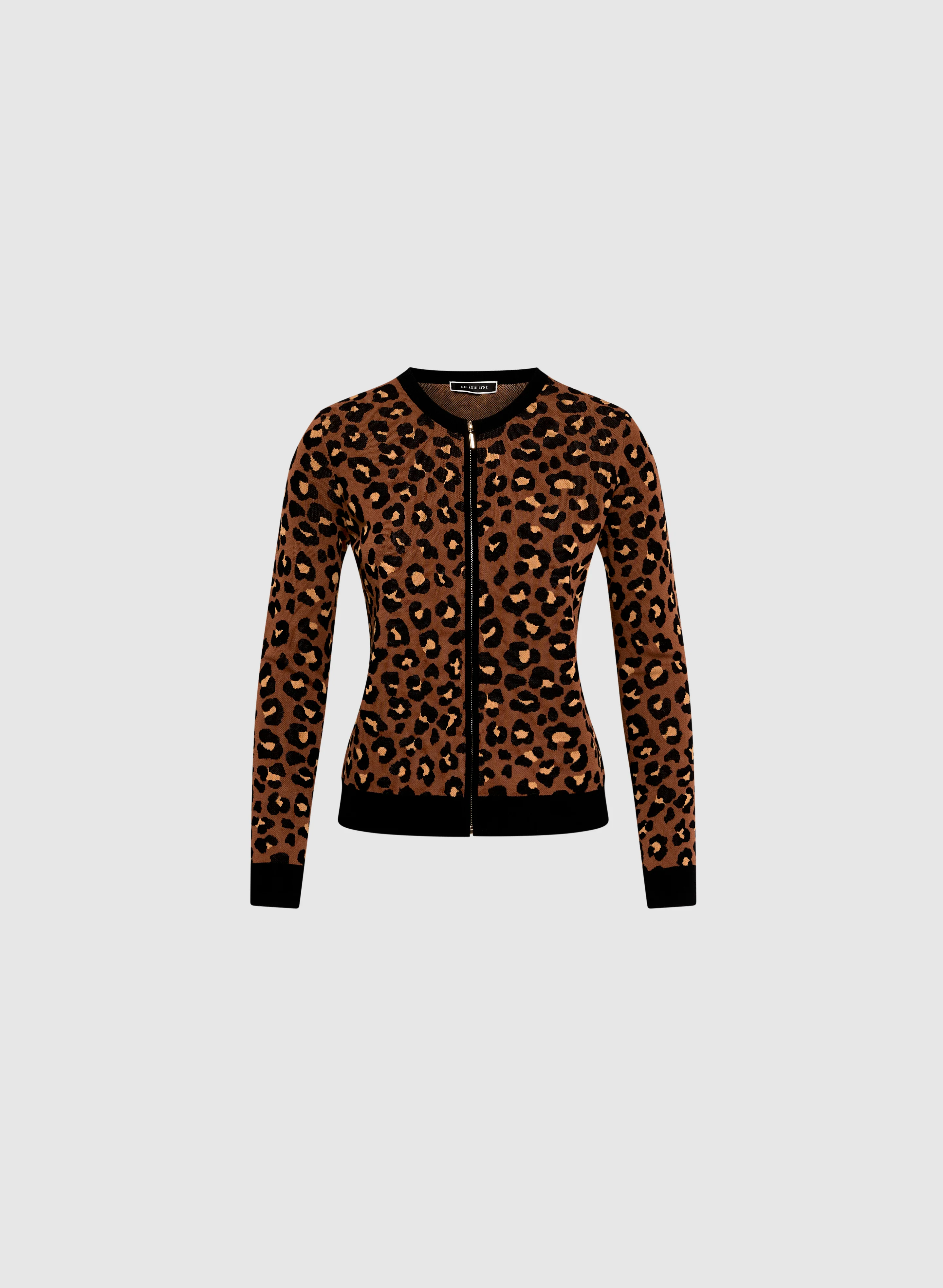 Zip Front Leopard Print Cardigan - Image 6
